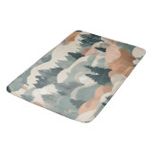 Bäume und Berge Boho Abstract Design Badematte (Schrägansicht)