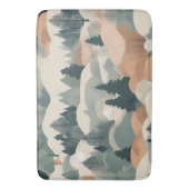 Bäume und Berge Boho Abstract Design Badematte (Vorderseite Vertikal)
