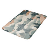 Bäume und Berge Boho Abstract Design Badematte (Schrägansicht)
