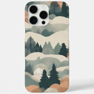 Bäume und Berge Boho Abstract Design iPhone 16 Pro Max Hülle