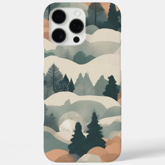 Bäume und Berge Boho Abstract Design Case-Mate iPhone Hülle (Rückseite)