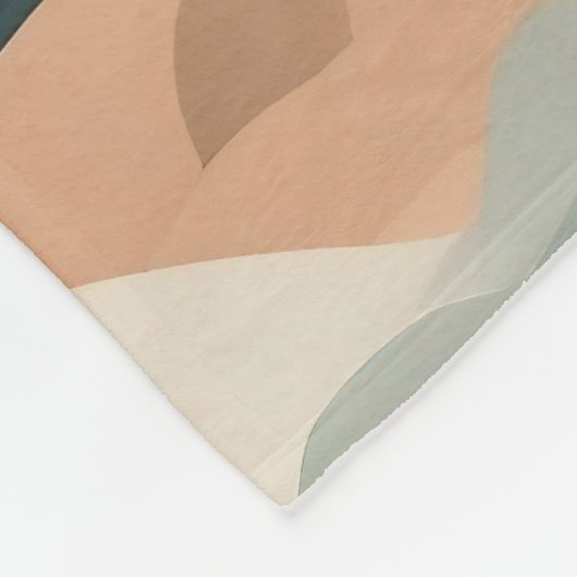 Bäume und Berge Boho Abstract Design Fleecedecke (Ecke)