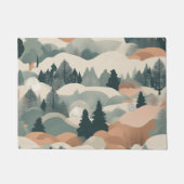 Bäume und Berge Boho Abstract Design Fußmatte (Vorderseite)