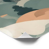 Bäume und Berge Boho Abstract Design Poster (Ecke)