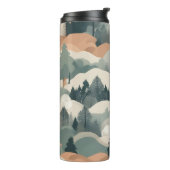 Bäume und Berge Boho Abstract Design Thermosbecher (Nach links gedreht)