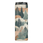 Bäume und Berge Boho Abstract Design Thermosbecher (Rückseite)