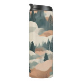 Bäume und Berge Boho Abstract Design Thermosbecher (Nach rechts gedreht)
