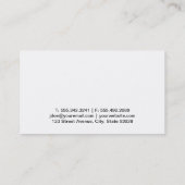 Bäume und Berge Visitenkarte (Rückseite)