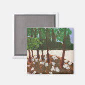 Bäume und Blume bemalt Magneten Magnet (Vorderseite/Rückseite)