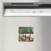 Bäume und Blume bemalt Magneten Magnet (In Situ (Geschirrspüler))