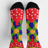 Bäume und Blume Urlaub Rot Socken (Oben)