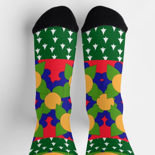 Bäume und Blume Urlaub Socken (Oben)