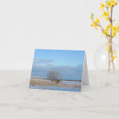 Bäume und Eiswasser - Blanke Grußkarte Karte (Gelbe Blume)