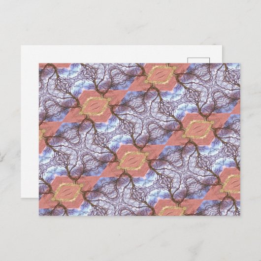 BÄUME UND FELDER POSTKARTE (Vorne/Hinten)