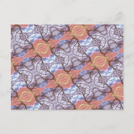 BÄUME UND FELDER POSTKARTE (Vorderseite)