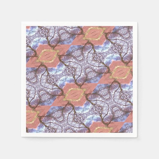 BÄUME UND FELDER SERVIETTE (Vorderseite)