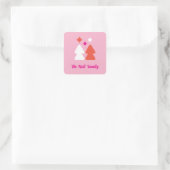 Bäume und Funkeln Orange und Rosa Aufkleber (Tasche)