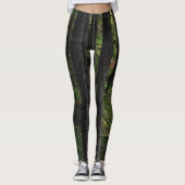 Bäume und grüne Moos Leggings (Vorderseite)