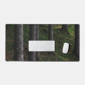 Bäume und grüne Moos Schreibtischunterlage (Tastatur & Maus)
