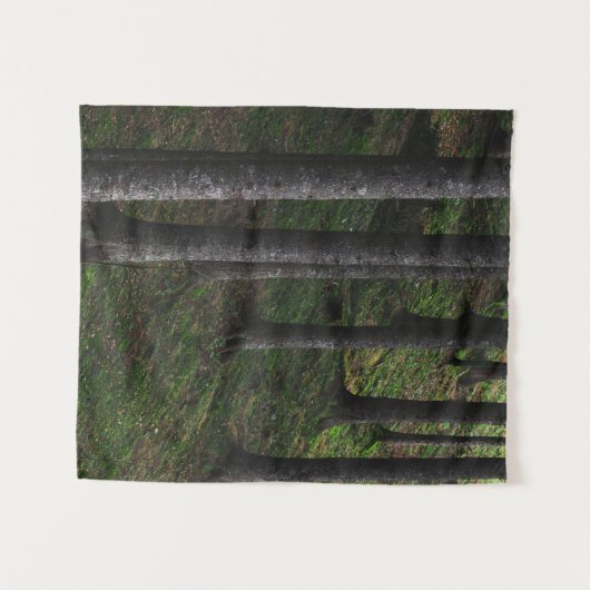 Bäume und grüne Moos Wandteppich (Vorderseite (Horizontal))