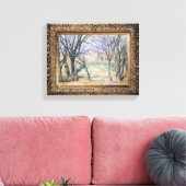 Bäume und Häuser, 1885-86 Leinwanddruck (Insitu (Wohnzimmer))