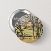 Bäume und Häuser Pauls Cezanne | nähern sich dem Button (Vorne & Hinten)