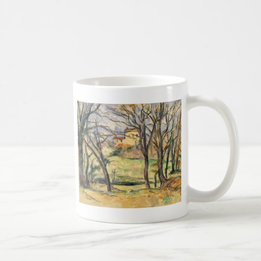 Bäume und Häuser Pauls Cezanne | nähern sich dem Kaffeetasse (Rechts)