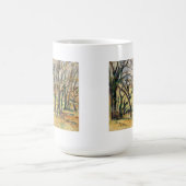 Bäume und Häuser Pauls Cezanne | nähern sich dem Kaffeetasse (Mittel)