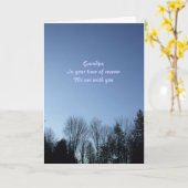 Bäume und Himmel - Großartiges Beileid Karte (Gelbe Blume)