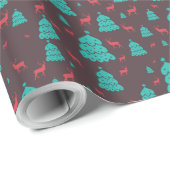 Bäume und Hirsche Geschenkpapier (Rolleneckpunkt)