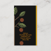 Bäume und ihre Obst-Visitenkarten Visitenkarte (Rückseite)