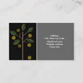 Bäume und ihre Obst-Visitenkarten Visitenkarte (Rückseite)