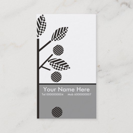 Bäume und ihre Obst-Visitenkarten Visitenkarte (Vorderseite)