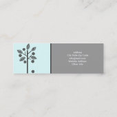 Bäume und ihre Obstkartoffeln Mini Visitenkarte (Rückseite)