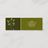 Bäume und ihre Obstkartoffeln Mini Visitenkarte (Rückseite)