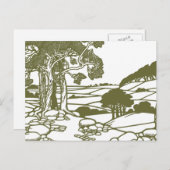 Bäume und Landschaften Postkarte (Vorne/Hinten)