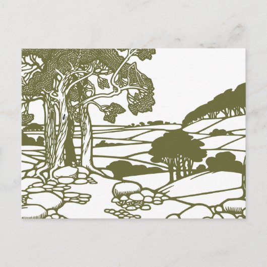 Bäume und Landschaften Postkarte (Vorderseite)