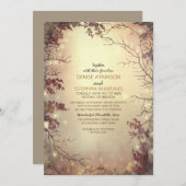 Bäume und Lichter rustikale Hochzeitseinladung Einladung (Vorne/Hinten)