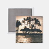 Bäume und Meer Magnet (Vorderseite/Rückseite)