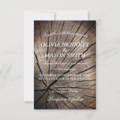 Bäume und Natur - Einladung zum Hochzeitsessen (Vorderseite)