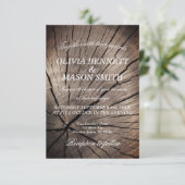 Bäume und Natur - Einladung zum Hochzeitsessen (Stehend Vorderseite)