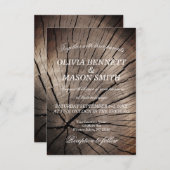 Bäume und Natur - Einladung zum Hochzeitsessen (Vorne/Hinten)