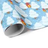 Bäume und Präsenzen Muster WeihnachtswrappingPaper Geschenkpapier (Rolleneckpunkt)