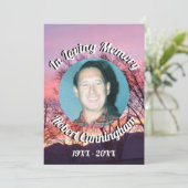 Bäume und rosa Lila Foto Einladung (Stehend Vorderseite)