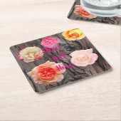 Bäume und Rosen Papier Untersetzer (angewinkelt)