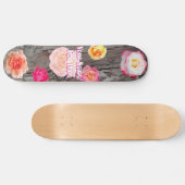 Bäume und Rosen Skateboard (Horizontal)