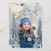 Bäume und Schnee mit Arch 2 Foto Weihnachten (Vorne/Hinten)