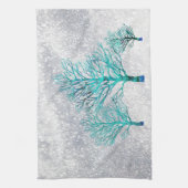 Bäume und Schneekristale Handtuch (Vertikal)