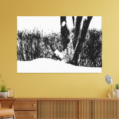 Bäume und Shrubs im Schnee Leinwanddruck (Insitu (Wohnzimmer))