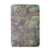 Bäume und Straße, postimpressionistische Landschaf Badematte (Vorderseite Vertikal)